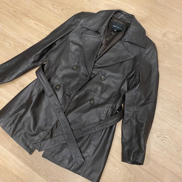 Moda International Brown Genuine Leather Jacket - Picture 4 of 6